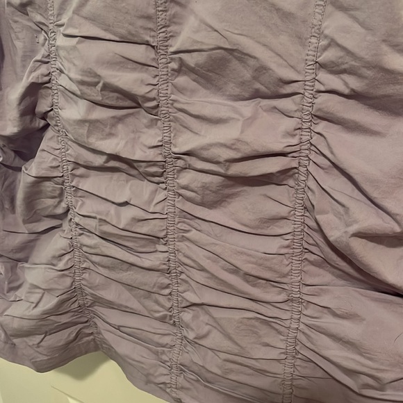 Wearables Purple Cap Sleeve Women's dress with ruch sides - Picture 2 of 4